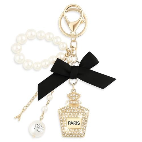 Pearl Bag Charm, Black