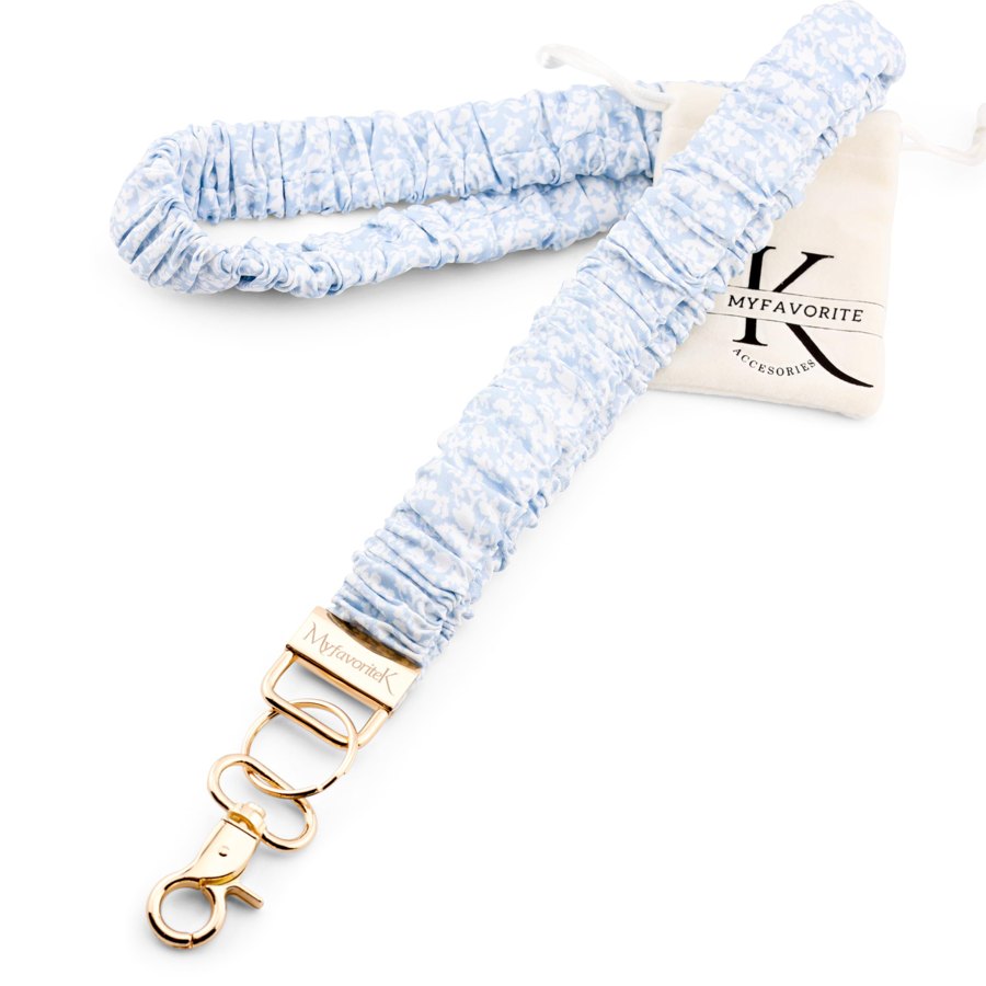 Scrunchie Lanyard, Cotton Blue