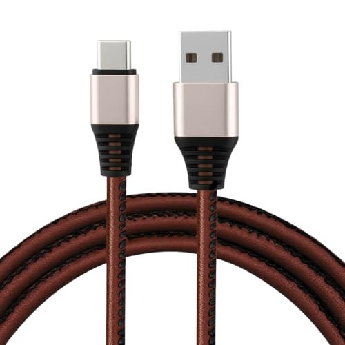 Leather USB-A to USB-C Cable, Brown