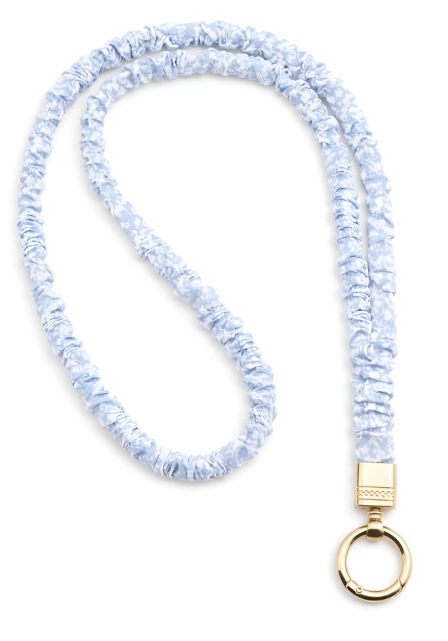 Thin Elastic Lanyard, Cotton Blue