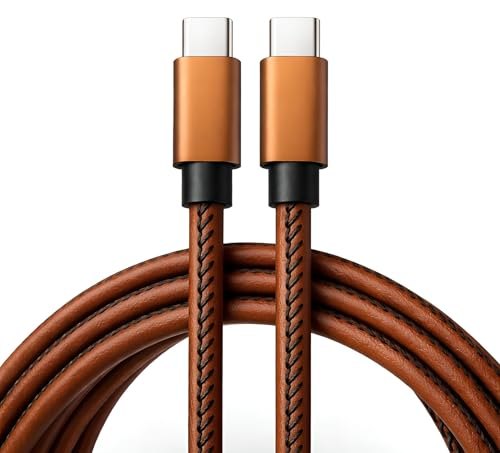 Leather USB-C Cable, Brown · USB-C to USB-C